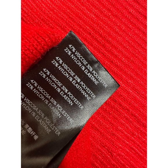 NWT Anthropologie Off Shoulder Sweater Sz M Red AS IS - Picture 5 of 9